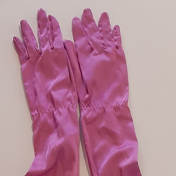 For Love And Lemons Accessories - NWOT FOR LOVE AND LEMONS PINK ELBOW LENGTH SATIN GLOVES SIZE S